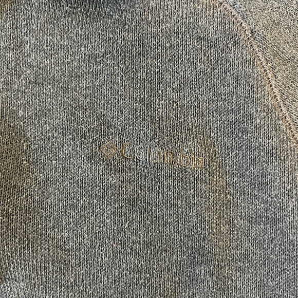 Columbia Men’s Brown/Grey Fleece Sweater Size Medium - Picture 3 of 6